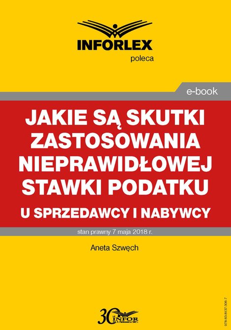 ebooki: Jakie są skutki zastosowania nieprawidłowej stawki podatku u sprzedawcy i nabywcy – ebook