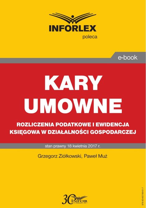 ebooki: KARY UMOWNE rozliczenia podatkowe i ewidencja księgowa w działalności gospodarczej – ebook