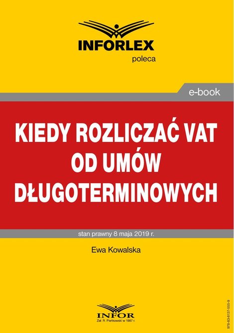 ebooki: Kiedy rozliczać VAT od umów długoterminowych – ebook