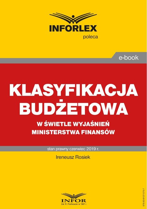 ebooki: Klasyfikacja budżetowa w kontekście wyjaśnień Ministerstwa Finansów – ebook