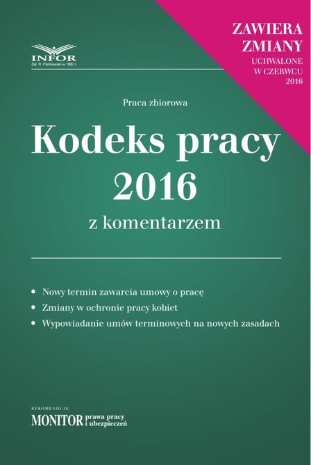 ebooki: Kodeks pracy 2016 z komentarzem - nowe wydanie – ebook
