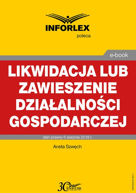 ebooki: Likwidacja lub zawieszenie działalności gospodarczej – ebook