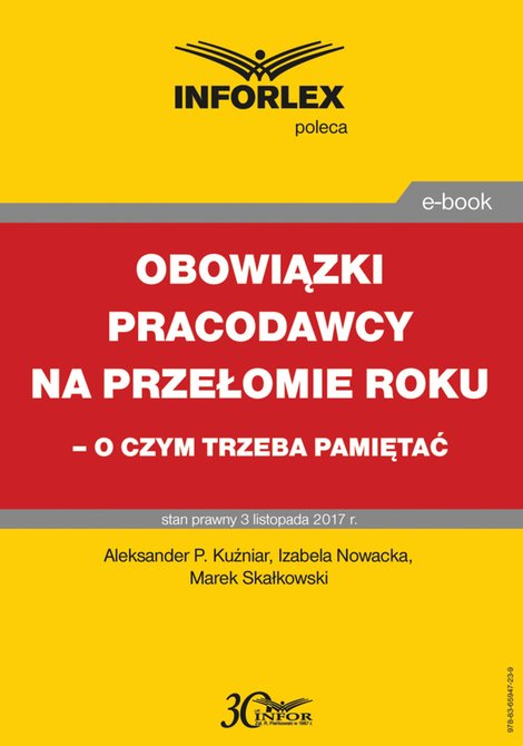ebooki: Obowiązki pracodawcy na przełomie roku - o czym trzeba pamiętać – ebook