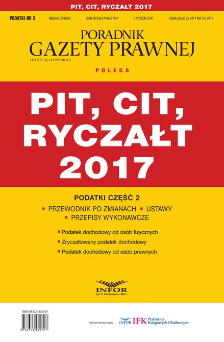 ebooki: Podatki cz.2 PIT, CIT, RYCZAŁT 2017 – ebook