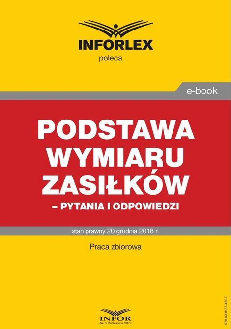 ebooki: Podstawa wymiaru zasiłków - pytania i odpowiedzi – ebooki