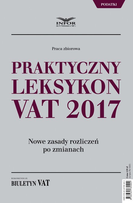 ebooki: Praktyczny leksykon VAT 2017 – ebook