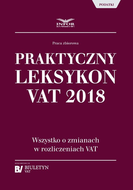 ebooki: Praktyczny leksykon VAT 2018 – ebook