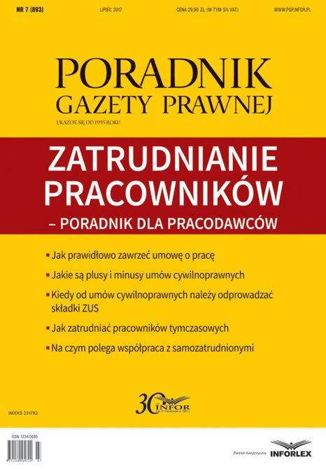 ebooki: ZATRUDNIANIE PRACOWNIKÓW - PORADNIK DLA PRACODAWCÓW (PGP 7/2017) – ebook