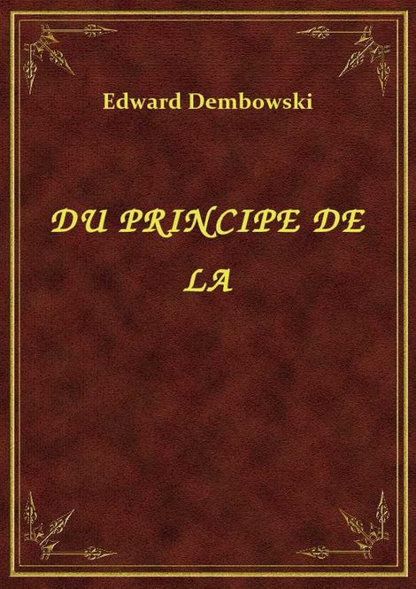 ebooki: Du Principe De La – ebook