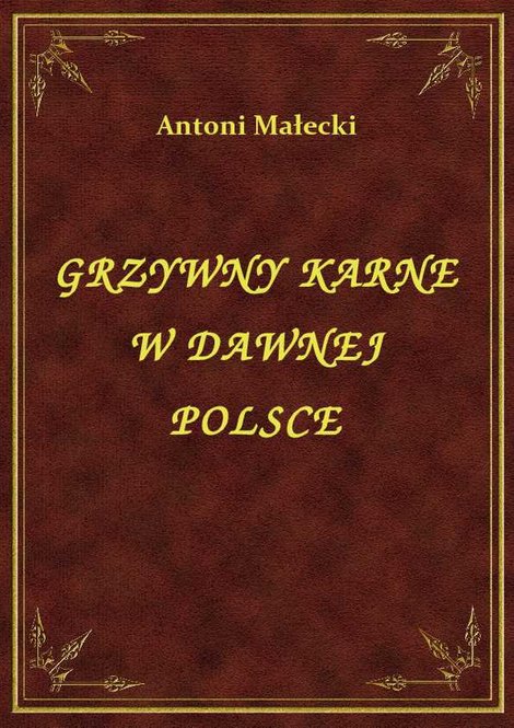 ebooki: Grzywny Karne W Dawnej Polsce – ebook