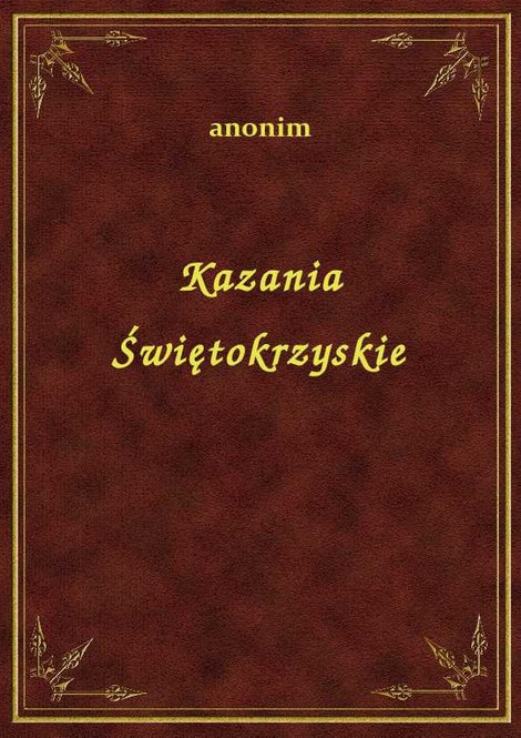 ebooki: Kazania Świętokrzyskie – ebook