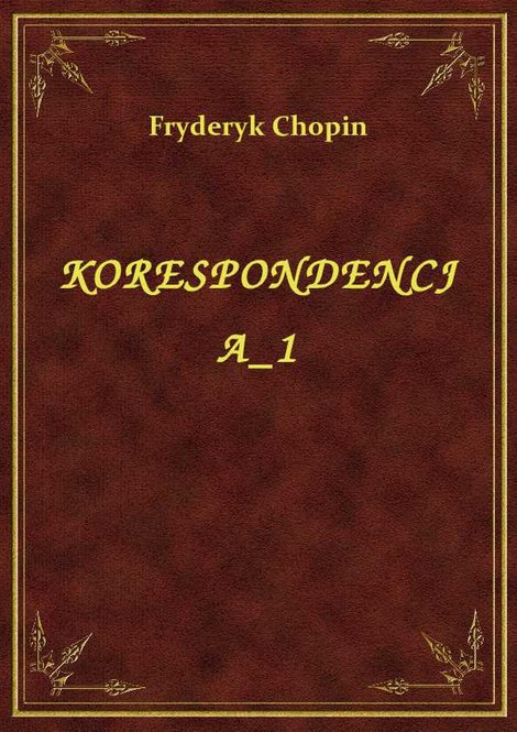ebooki: Korespondencja 1 – ebook