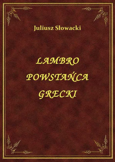 ebooki: Lambro Powstańca Grecki – ebook