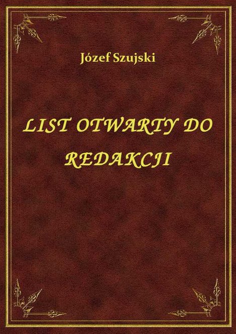 ebooki: List Otwarty Do Redakcji – ebook