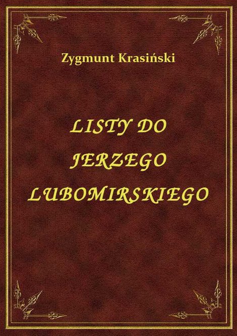 ebooki: Listy Do Jerzego Lubomirskiego – ebook