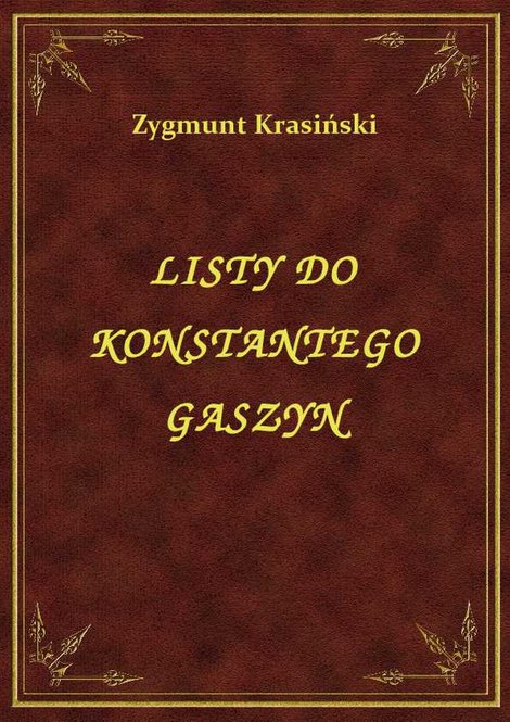 ebooki: Listy Do Konstantego Gaszyn – ebook