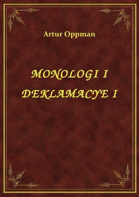 ebooki: Monologi I Deklamacye I – ebook