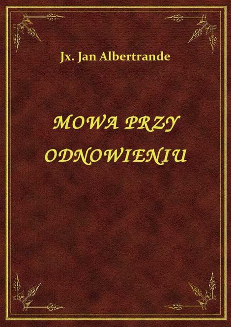 ebooki: Mowa Przy Odnowieniu – ebook