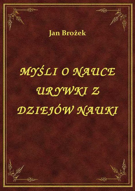 ebooki: Myśli O Nauce Urywki Z Dziejów Nauki – ebook