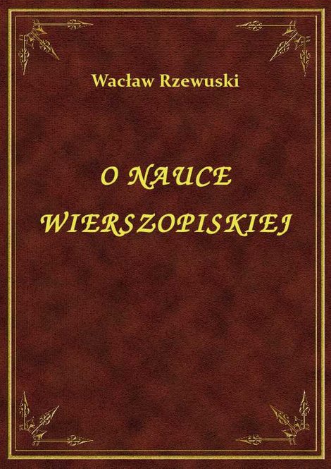 ebooki: O Nauce Wierszopiskiej – ebook