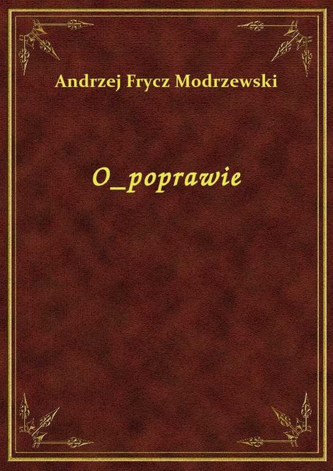 ebooki: O poprawie Rzeczypospolitej – ebook
