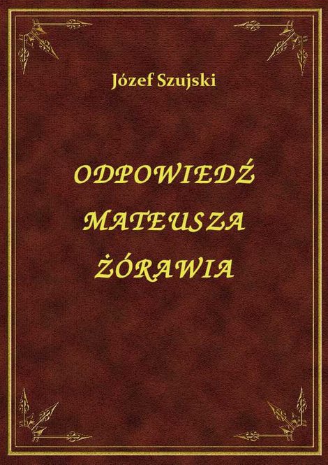 ebooki: Odpowiedź Mateusza Żórawia – ebook