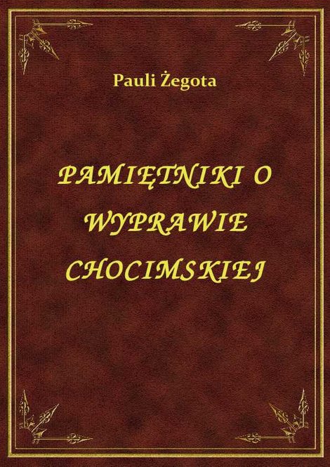 ebooki: Pamiętniki O Wyprawie Chocimskiej – ebook
