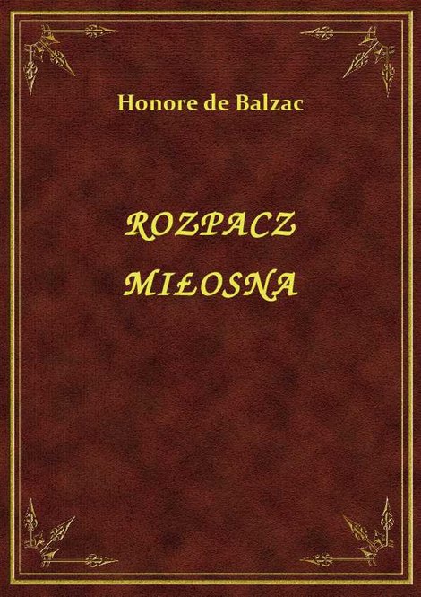 ebooki: Rozpacz Miłosna – ebook