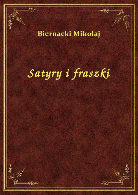 ebooki: Satyry I Fraszki – ebook