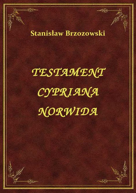 ebooki: Testament Cypriana Norwida – ebook