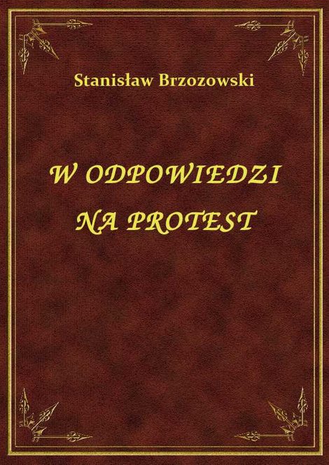 ebooki: W Odpowiedzi Na Protest – ebook