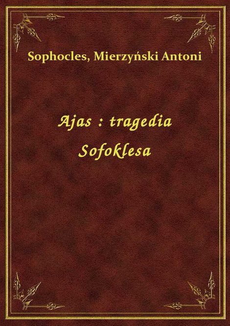 ebooki: Ajas : tragedia Sofoklesa – ebook