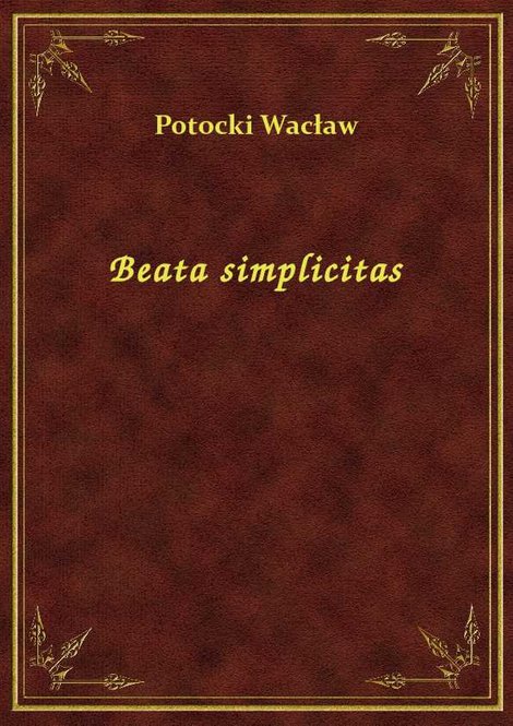ebooki: Beata simplicitas – ebook