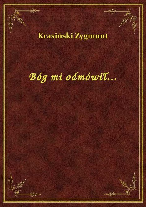 ebooki: Bóg mi odmówił... – ebook