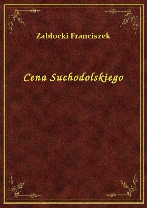 ebooki: Cena Suchodolskiego – ebook