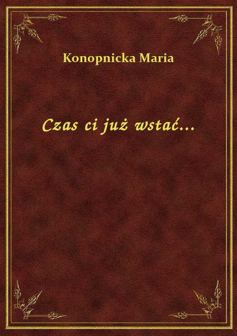ebooki: Czas ci już wstać... – ebook