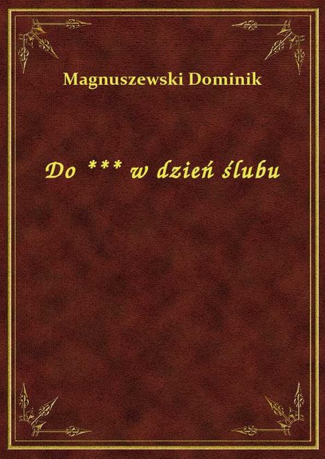 ebooki: Do *** w dzień ślubu – ebook