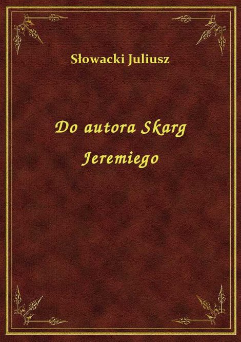 ebooki: Do autora Skarg Jeremiego – ebook