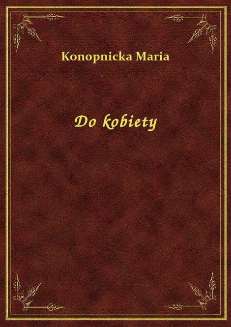 ebooki: Do kobiety – ebook
