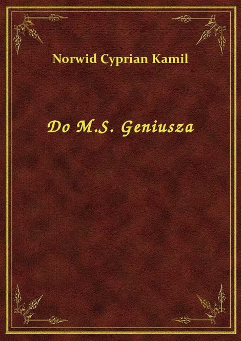 ebooki: Do M.S. Geniusza – ebook