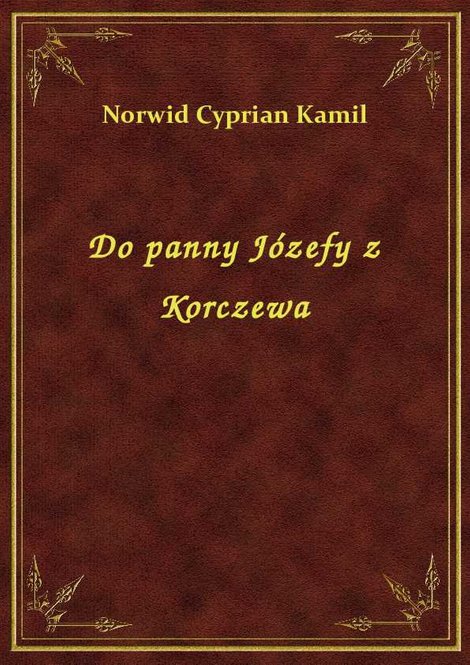 ebooki: Do panny Józefy z Korczewa – ebook