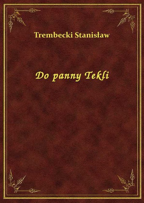 ebooki: Do panny Tekli – ebook