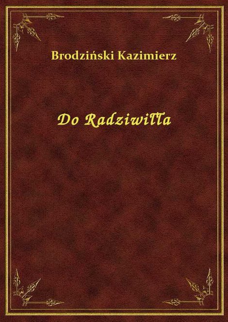 ebooki: Do Radziwiłła – ebook