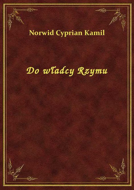 ebooki: Do władcy Rzymu – ebook
