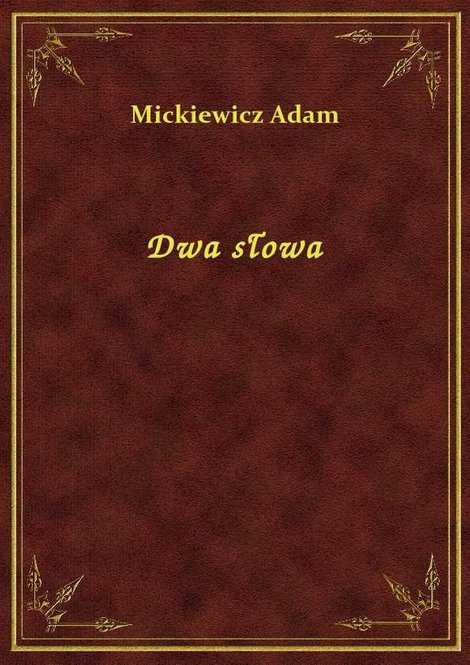 ebooki: Dwa słowa – ebook