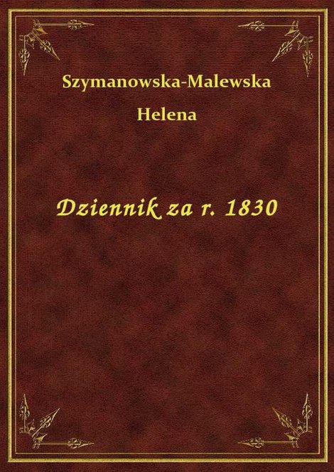 ebooki: Dziennik za r. 1830 – ebook
