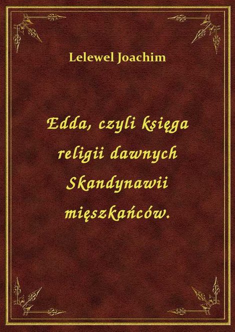 ebooki: Edda, czyli księga religii dawnych Skandynawii mięszkańców. – ebook