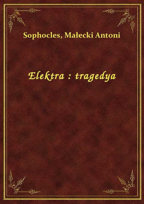 ebooki: Elektra : tragedya – ebook