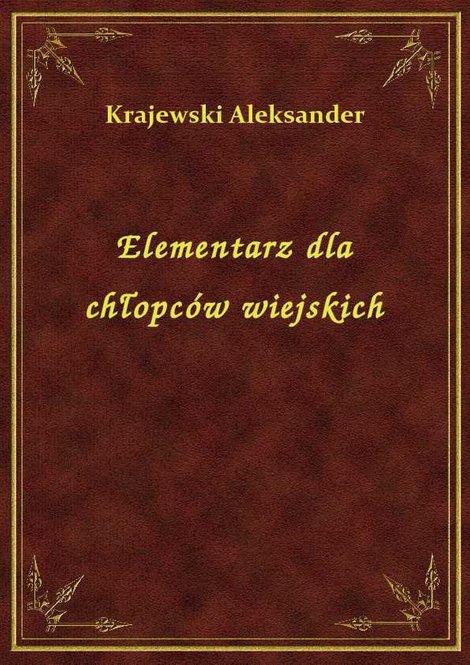 ebooki: Elementarz dla chłopców wiejskich – ebook