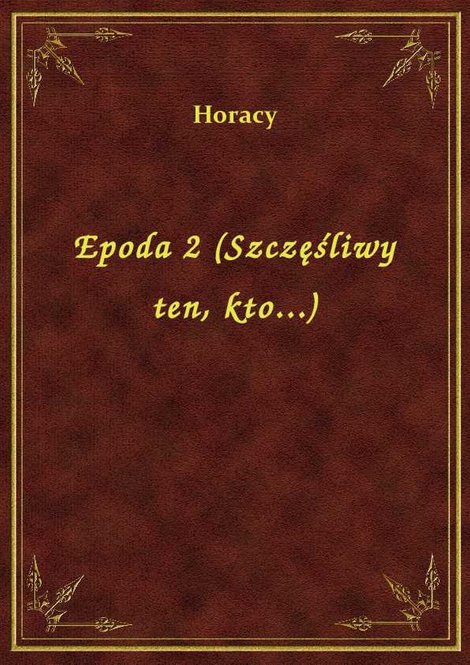 ebooki: Epoda 2 (Szczęśliwy ten, kto...) – ebook